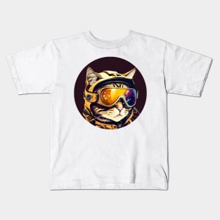 Cool Cat Ski Googles - Gifts for Cat Lovers Kids T-Shirt